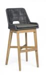 Bizzotto Set 2 scaune bar natur gri Hesperia 49x57x112 cm (0804735)