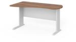 LENZA Manager sarok asztal 140 x 80 cm, bal, warmia dió