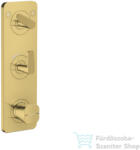 Hansgrohe AXOR CITTERIO C termosztátos falsík alatti kád /zuhany csaptelep rombuszmetszéses fogantyúval, polírozott arany hatású 49701990 (49701990)