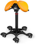 Salli MultiAdjuster nyeregszék Kárpit színe: Bőr - mandarin #54033, Szerkezet: fekete + masszázs Salli bázis, Testmagasság: Közepes (M) - 180 cm-ig