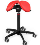 Salli Twin nyeregszék Kárpit színe: Bőr - piros #05011, Szerkezet: fekete + standard bázis, Testmagasság: Alacsony (S) - 150 cm-ig