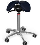 Salli Swing nyeregszék Kárpit színe: Szintetikus bőr - éjkék #7609, Szerkezet: króm + standard bázis, Testmagasság: Alacsony (S) - 150 cm-ig