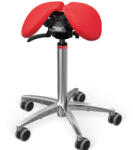 Salli SwingFit nyeregszék Kárpit színe: Bőr - PQ piros #05011/PQ, Szerkezet: króm + standard bázis, Testmagasság: Magas (L) - 165 cm-től