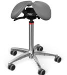 Salli Swing nyeregszék Kárpit színe: Bőr - sötétszürke #71017, Szerkezet: króm + standard bázis, Testmagasság: Magas (L) - 170 cm-től