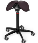 Salli MultiAdjuster nyeregszék Kárpit színe: Szintetikus bőr - acélszürke #6798, Szerkezet: fekete + standard bázis, Testmagasság: Közepes (M) - 170 cm-ig