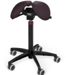 Salli Twin nyeregszék Kárpit színe: Szintetikus bőr - acélszürke #6798, Szerkezet: fekete + standard bázis, Testmagasság: Közepes (M) - 180 cm-ig