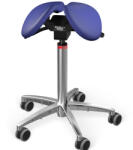 Salli Twin nyeregszék Kárpit színe: Bőr - sötétkék #77158, Szerkezet: króm + standard bázis, Testmagasság: Magas (L) - 170 cm-től