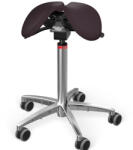 Salli MultiAdjuster nyeregszék Kárpit színe: Szintetikus bőr - acélszürke #6798, Szerkezet: króm + standard bázis, Testmagasság: Közepes (M) - 170 cm-ig