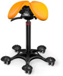 Salli SwingFit nyeregszék Kárpit színe: Bőr - mandarin #54033, Szerkezet: fekete + masszázs Salli bázis, Testmagasság: Magas (L) - 170 cm-től