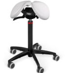 Salli Swing nyeregszék Kárpit színe: Bőr - fehér #00109, Szerkezet: fekete + standard bázis, Testmagasság: Alacsony (S) - 150 cm-ig