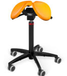 Salli Twin nyeregszék Kárpit színe: Bőr - mandarin #54033, Szerkezet: fekete + standard bázis, Testmagasság: Közepes (M) - 180 cm-ig