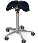 Salli MultiAdjuster nyeregszék Kárpit színe: Szintetikus bőr - éjkék #7609, Szerkezet: króm + standard bázis, Testmagasság: Közepes (M) - 180 cm-ig