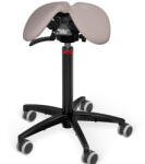 Salli SwingFit nyeregszék Kárpit színe: Szintetikus bőr - krémszürke #7136, Szerkezet: fekete + standard bázis, Testmagasság: Közepes (M) - 170 cm-ig