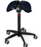 Salli MultiAdjuster nyeregszék Kárpit színe: Szintetikus bőr - éjkék #7609, Szerkezet: fekete + standard bázis, Testmagasság: Közepes (M) - 180 cm-ig