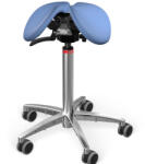 Salli SwingFit nyeregszék Kárpit színe: Bőr - farmerkék #77237, Szerkezet: króm + standard bázis, Testmagasság: Közepes (M) - 170 cm-ig
