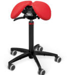 Salli SwingFit nyeregszék Kárpit színe: Bőr - PQ piros #05011/PQ, Szerkezet: fekete + standard bázis, Testmagasság: Közepes (M) - 170 cm-ig
