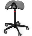 Salli SwingFit nyeregszék Kárpit színe: Bőr - sötétszürke #71017, Szerkezet: fekete + standard bázis, Testmagasság: Alacsony (S) - 150 cm-ig