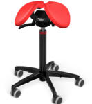 Salli Swing nyeregszék Kárpit színe: Bőr - piros #05011, Szerkezet: fekete + standard bázis, Testmagasság: Közepes (M) - 180 cm-ig