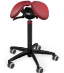 Salli Swing nyeregszék Kárpit színe: Bőr - bordó #35126, Szerkezet: fekete + standard bázis, Testmagasság: Magas (L) - 170 cm-től