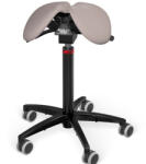 Salli MultiAdjuster nyeregszék Kárpit színe: Szintetikus bőr - krémszürke #7136, Szerkezet: fekete + standard bázis, Testmagasság: Magas (L) - 165 cm-től