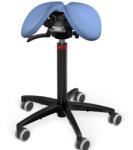 Salli SwingFit nyeregszék Kárpit színe: Bőr - farmerkék #77237, Szerkezet: fekete + standard bázis, Testmagasság: Közepes (M) - 170 cm-ig