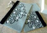  Set 3 covorase baie, Alessia Home, Yekta - Grey Covor baie