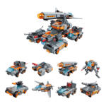 Qman építőkészlet Thunderbolt Chariot 41102D 8 az 1-ben készlet 699 db (LEGO kompatibilis) (QM41102D)