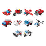 Qman építőkészlet Trans Collector 2104 3 az 1-ben 10 db-os készlet 352 db (LEGO kompatibilis) (QM2104)