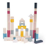 Bigjigs Toys fa kirakó kockák vödörben 50 db-os 2 (BJ34044)