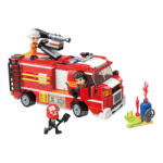 Qman építőkészlet Mine City Fire Line W12012 vízágyós tűzoltó 370 db (LEGO kompatibilis) (QMW12012)