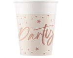 GoDan S. A Papír pohár- party - rose gold csillagokkal, 200ml, 8 db/cs