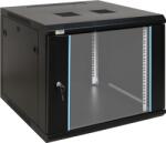 Pulsar RW966 19" 9U 600x600 fali rack szekrény; készre szerelt; fekete (RW966) - hik-online
