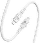 mobilNET 2x Type-C 240W 5A 10Gbps 1M, fehér - fonott kábel (KAB-0261-STU-C240W)