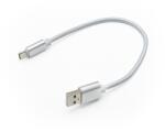mobilNET TypeC 2A, 20cm, ezüst, Eko csomagolas - adatkábel (KAB-0172-USB-TYPEC)