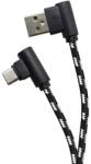mobilNET C típusú 2M (hajlított) 2A, fekete - fonott kábel (KAB-0143-USB-TYPEC)