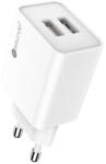 Sturdo Hálózati töltő 2, 1A 2xUSB, Fehér (NSI-0086-STU-2XUSB)