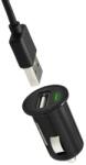 mobilNET Autós mobil töltő USB 1A fekete, kábel micro USB 1, 5 m (NAU-0013-2V1-MICRO)