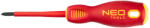 NEO TOOLS Csavarhúzó SL/PZ1 80mm, 1000V, szigetelt (04-219) - szerszamparadicsom