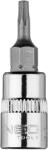 NEO TOOLS Torx dugókulcs 1/4" 37mm TX10, Minimum rendelés: 5db (10-322)