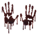  Véres kéz gél matrica, 30x30 cm (976245)