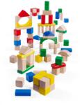 Eichhorn Cuburi din lemn colorate si culori naturale Wooden Blocks 75 Years Eichhorn 76 bucăți diametru 25 mm de la 12 luni (EH2024)