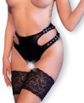Chilirose Panties & Thongs CHILIROSE - érzéki fekete nyitott bugyi S/M méretben
