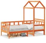 vidaXL viaszbarna tömör fenyőfa kanapéágy tetővel 90 x 190 cm (3282242) - pepita