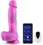 HISMITH WDA024-M Wildolo Fantasy Glitter Vibrating Silicone Dildo with App 25.5cm Pink Vibrator