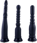 HISMITH HSA01 Anal Training Kit Silicone KlicLok Black 3 pcs Dildo