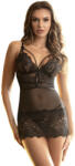 Subblime Babydoll with Adjustable Lace Straps Black S/M