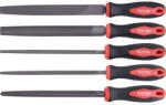 Extol Premium fémreszelő klt. , 5 db (lapos, félkerek, kerek, háromszög, négyszög), 200mm, T12 acél, vágat 2, finom, TPR gumis műa (8803611)