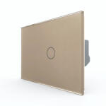 LIVOLO Intrerupator Simplu cu Touch LIVOLO din Sticla, Standard Italian - Serie Noua - culoare auriu