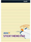 STICK N Stick`N 254x178 mm 50 lap/tömb vonalazott pasztell sárga öntapadó jegyzetfüzet (21851) - tintasziget