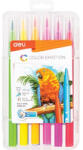 Deli Color Emotion 12db-os vegyes színű ecsetfilc készlet (DEC10304) - tintasziget